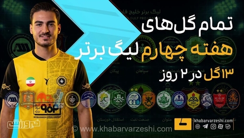 گل‌های هفته چهارم لیگ برتر: کم‌گل‌ترین هفته فصل تا کنون
