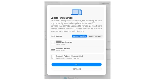 مشکلات فعال‌سازی Screen Time اپل به دلیل عدم به‌روزرسانی دستگاه‌ها