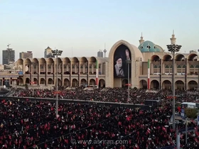 تصاویر هوایی از جمعیت پرشور مردم در مراسم اقامه نماز بر پیکر رهبر شهید انقلاب