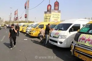 بسیج ناوگان تاکسیرانی تهران برای اعزام رایگان زائران اربعین حسینی از میدان آزادی به مرز مهران