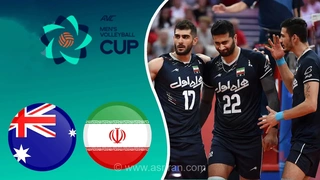 پیروزی 3 بر 1 تیم والیبال ایران مقابل استرالیا در آسیا