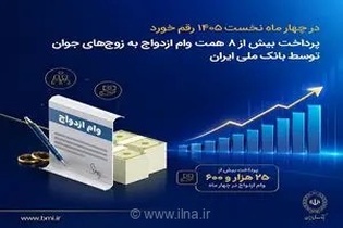 حمایت بانک ملی از تشکیل خانواده: پرداخت بیش از ۸ هزار میلیارد تومان وام ازدواج در چهار ماه نخست سال
