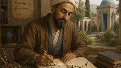 شنیدن حکایت سعدی با صدای مهرداد خدیر