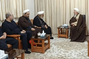 دیدار رئیس دفتر رهبر شهید با آیت‌الله جوادی آملی در قم