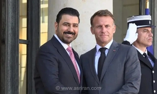 دیدار ماکرون و نخست‌وزیر عراق در پاریس