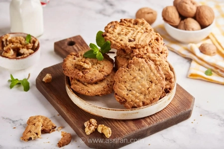 دستور پخت کوکی گردویی خانگی؛ یک میان‌وعده خوشمزه و آسان