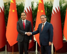 دیدار نخست وزیر قطر و نخست وزیر چین در پکن
