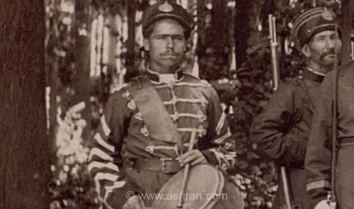 تصویری از سربازان قاجاری در تهران 140 سال پیش