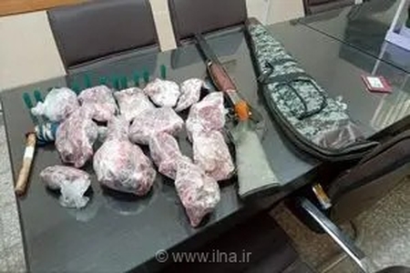 کشف لاشه کل و بز وحشی و سلاح شکاری در رودبار و دستگیری شکارچی متخلف
