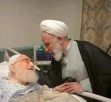 عیادت رئیس دفتر رهبر انقلاب از آیت‌الله نوری همدانی در قم