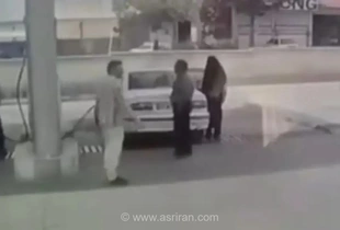 لحظه انفجار جایگاه CNG صحنه در دوربین مداربسته