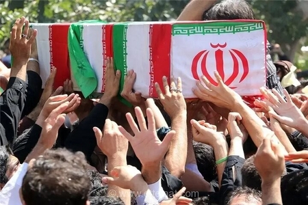 تشییع باشکوه پیکر جانباختگان حادثه وکیل‌آباد مشهد