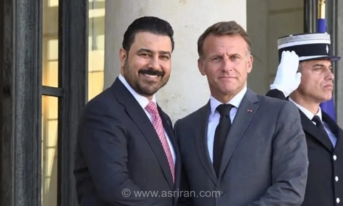 دیدار ماکرون و نخست‌وزیر عراق در پاریس