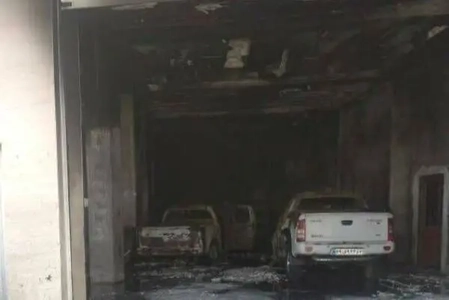 آتش‌سوزی در تعمیرگاه خودرو در کنگان و مصدومیت یک کارگر