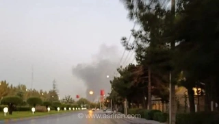 دود ناشی از آتش‌سوزی خار و خاشاک در مشهد