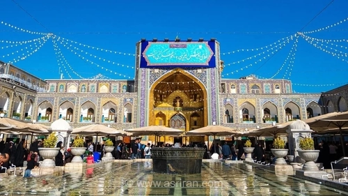 نصب کتیبه‌های ولادت امام حسن عسکری (ع) در حرم مطهر رضوی