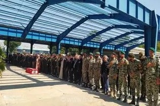 وداع باشکوه مردم کرمانشاه با پیکر پاک شهید امیر مهدی سالمی، مدافع حریم وطن در شلمچه