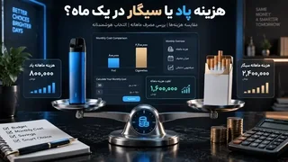 هزینه یک ماهه پاد یکبار مصرف در برابر سیگار؛ مقایسه دقیق