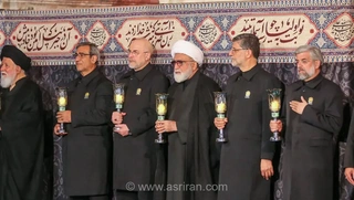 مراسم خطبه‌خوانی شب شهادت امام رضا (ع) با حضور محمدباقر قالیباف و سید عباس عراقچی در حرم رضوی