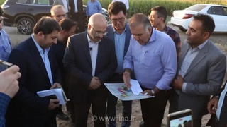 بازدید از پروژه پایاب سد کرم‌آباد برای تامین آب ۵ هزار هکتار زمین