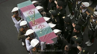 وداع باشکوه مردم و مسئولان با پیکر خلبان شهید سرتیپ‌دوم مجید کاظمی در مراسمی پرشور و حماسی