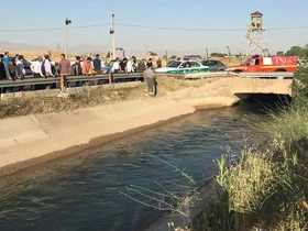 بهره‌برداری از کانال بتنی انتقال آب کشاورزی در روستای یریجان
