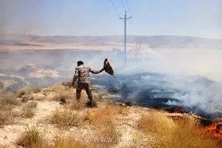 آتش‌سوزی محدوده ده‌شیخ مهار شد/ مشارکت یگان حفاظت راه و شهرسازی فارس در عملیات اطفا