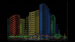 توسعه‌دهنده مستقل شهری سایبرپانکی قابل کاوش را تقریبا به‌طور کامل با کاراکترهای ASCII ساخت
