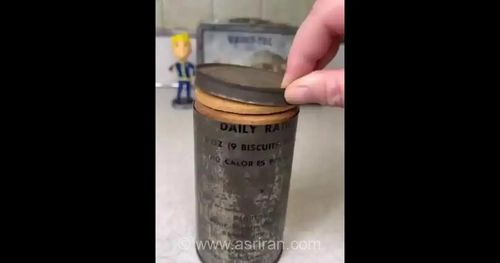 بیسکویت ۷۰ ساله از جنگ جهانی دوم در یک ویدئو
