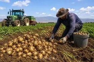 آغاز برداشت ۷۰ هزار تن سیب‌زمینی تابستانه در آذربایجان شرقی