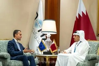 دیدار نماینده ویژه اتحادیه اروپا با نخست وزیر قطر