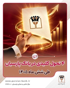 رشد قابل توجه عملکرد مالی بانک پارسیان در نیمه نخست سال 1405