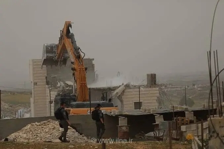 تخریب خانه یک فلسطینی در بیت لحم توسط نیروهای صهیونیستی