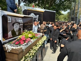 حضور متفاوت احمدرضا عابدزاده در مراسم وداع با پیکر زنده‌یاد اکبر عبدی در بهشت زهرا (س)