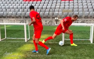 رقابت جذاب موسیالا و هری کین در تمرین بایرن مونیخ