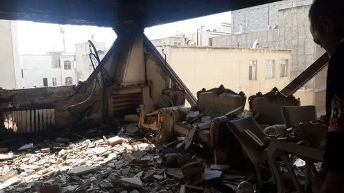 حادثه انفجار و آتش‌سوزی ساختمان مسکونی در خیابان آیت تهران