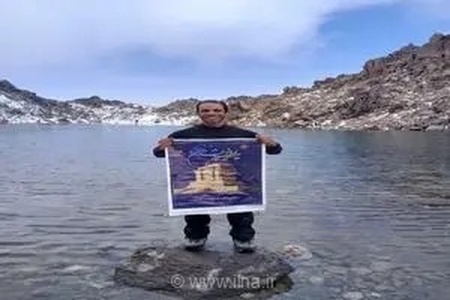 یادمان فردوسی و گلیم کلات بر فراز سبلان به اهتزاز درآمد