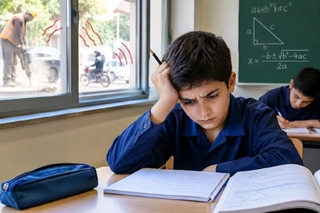 تاثیر آلودگی صوتی بر عملکرد ریاضی دانش‌آموزان