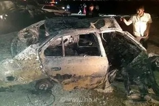 فاجعه در جاده اهواز–خرمشهر؛ تصادف رخ‌به‌رخ دو خودروی سمند و مرگ دلخراش ۴ سرنشین در آتش