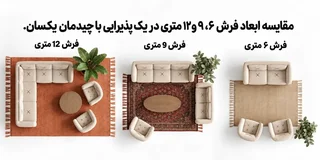 راهنمای انتخاب سایز فرش مناسب برای هر فضا