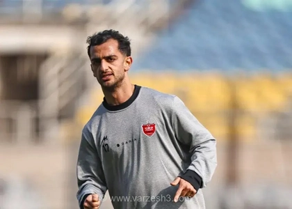 مجتبی در راه سیرجان؛/ اولین و شاید آخرین تمرین وینگر پرسپولیس! (عکس)