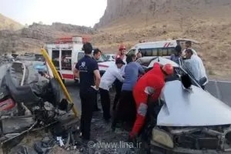 تصادف مرگبار در محور مهریز-تنگ‌چنار؛ ۳ کشته و ۳ مصدوم