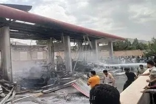 انفجار مهیب در جایگاه سوخت شهرک صنعتی صحنه؛ یک کشته و سه مصدوم بر جای ماند