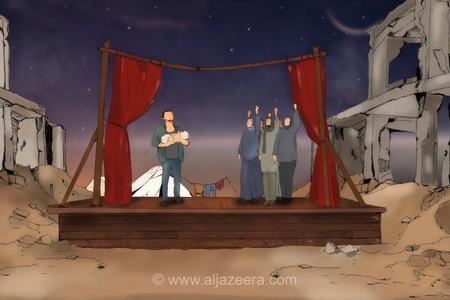 در غزه، بازیگران جنگی را به صحنه می‌برند که هنوز در آن زندگی می‌کنند