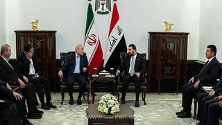 دیدار رئیس مجلس ایران با نخست‌وزیر عراق در بغداد
