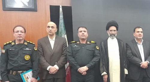 معارفه فرمانده انتظامی جدید کاشان در مراسمی با حضور مسئولان