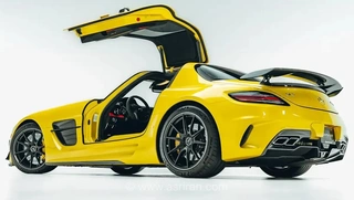 مرسدس بنز SLS AMG Black Series با رنگ زرد سولاربیم