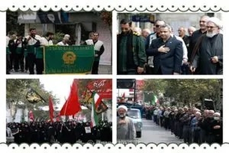 برگزاری مراسم باشکوه دسته‌روی و عزاداری شهادت امام رضا (ع) در شهرستان قائم‌شهر