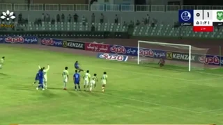گل تساوی استقلال خوزستان در برابر خیبر با پاس عارف رستمی