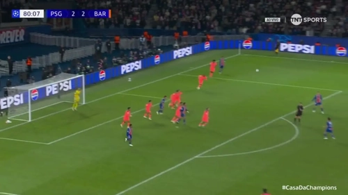 گل سوم پاری سن ژرمن به بارسلونا با ضربه ویتینیا